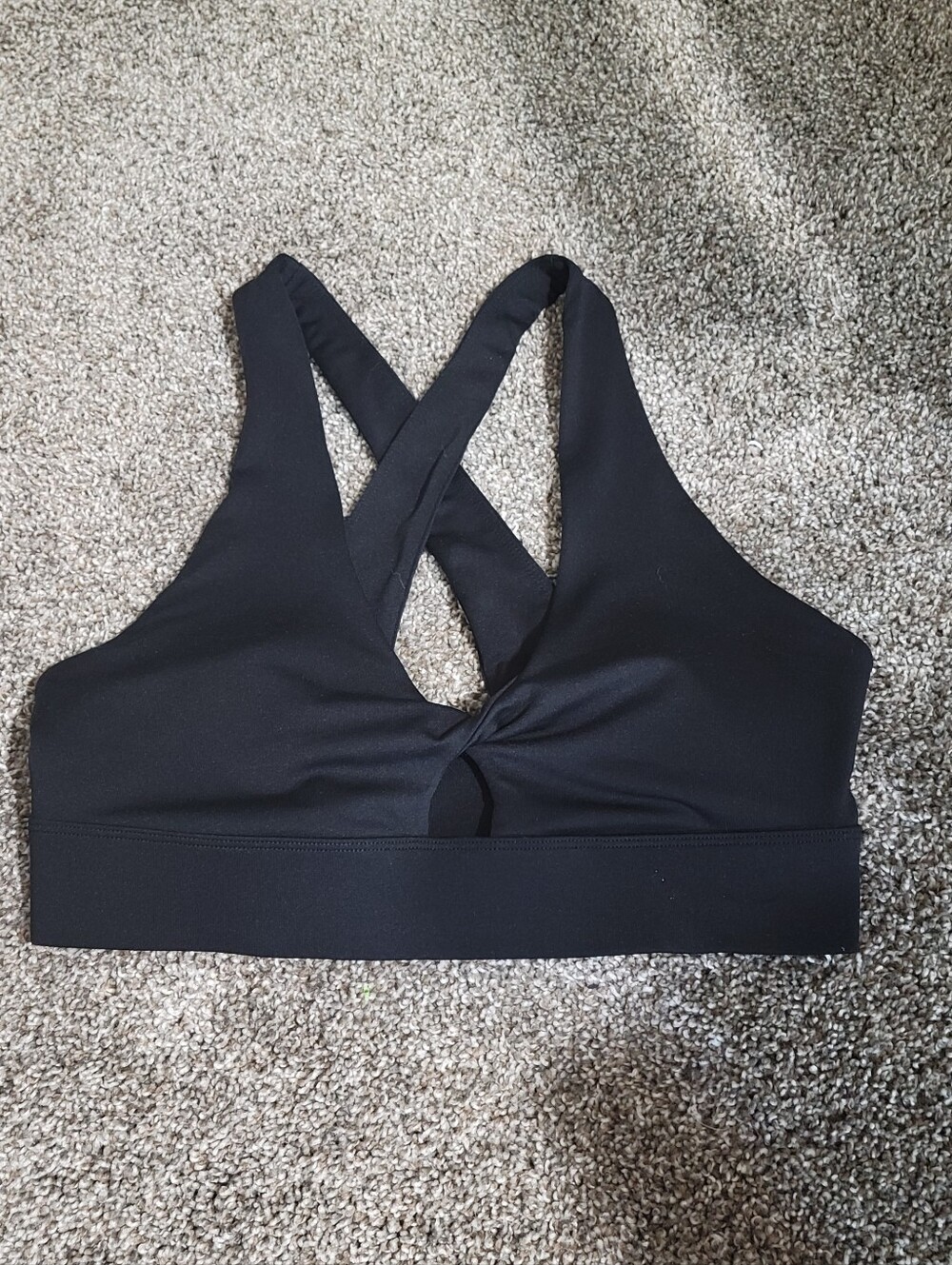 Fabletics Black Cross-Back Sports Bralette